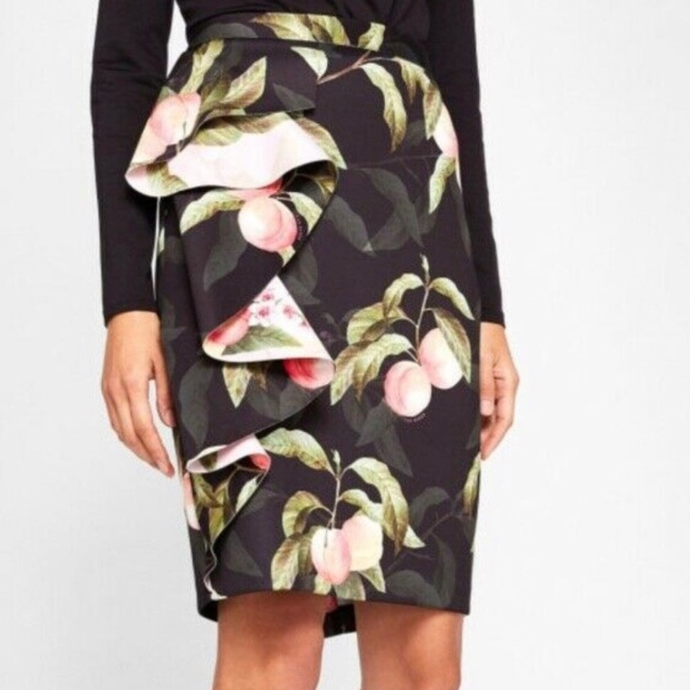 Ted Baker London Blaykke Peaches Ruffle Pencil Skirt